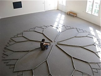 "The Heart of the Matter" (collaboration with Scott Hannan @ The Commonweal Gallery, Bolinas,  CA)  willow trees, string & light 2008